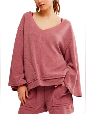 Free People Day Off Pull Over Sweater In Wild Ginger Large & Small Soldout NWT$
